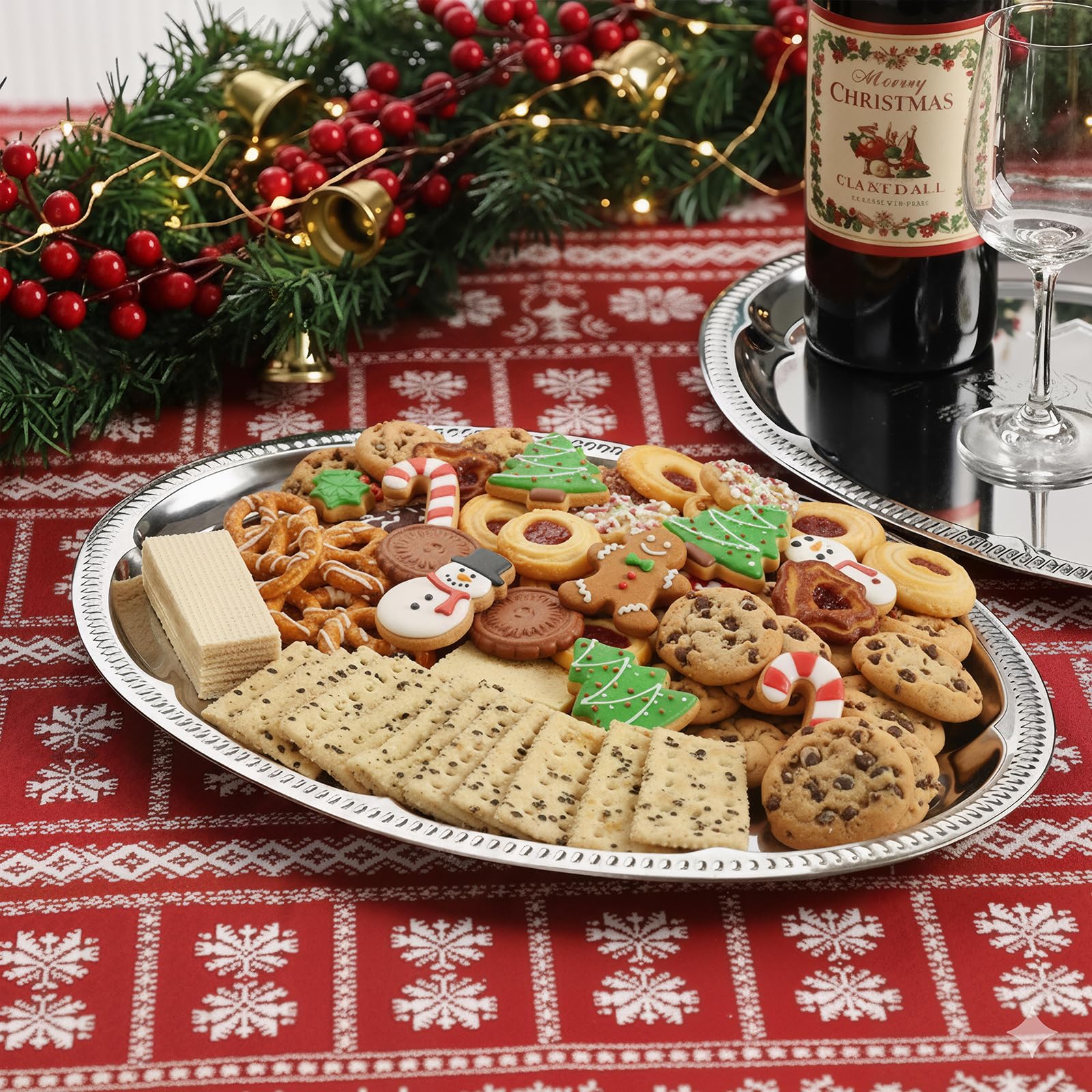 ZENOVLUX floral engraving detail on a silver tray for refined occasions