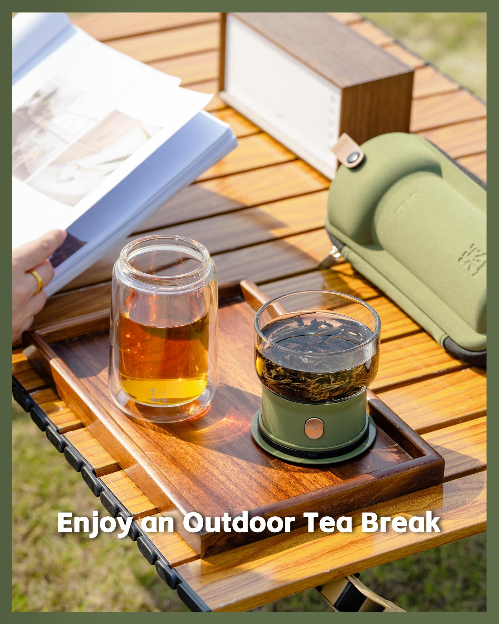 ZENS army green color option highlights modern design and practical aesthetics.