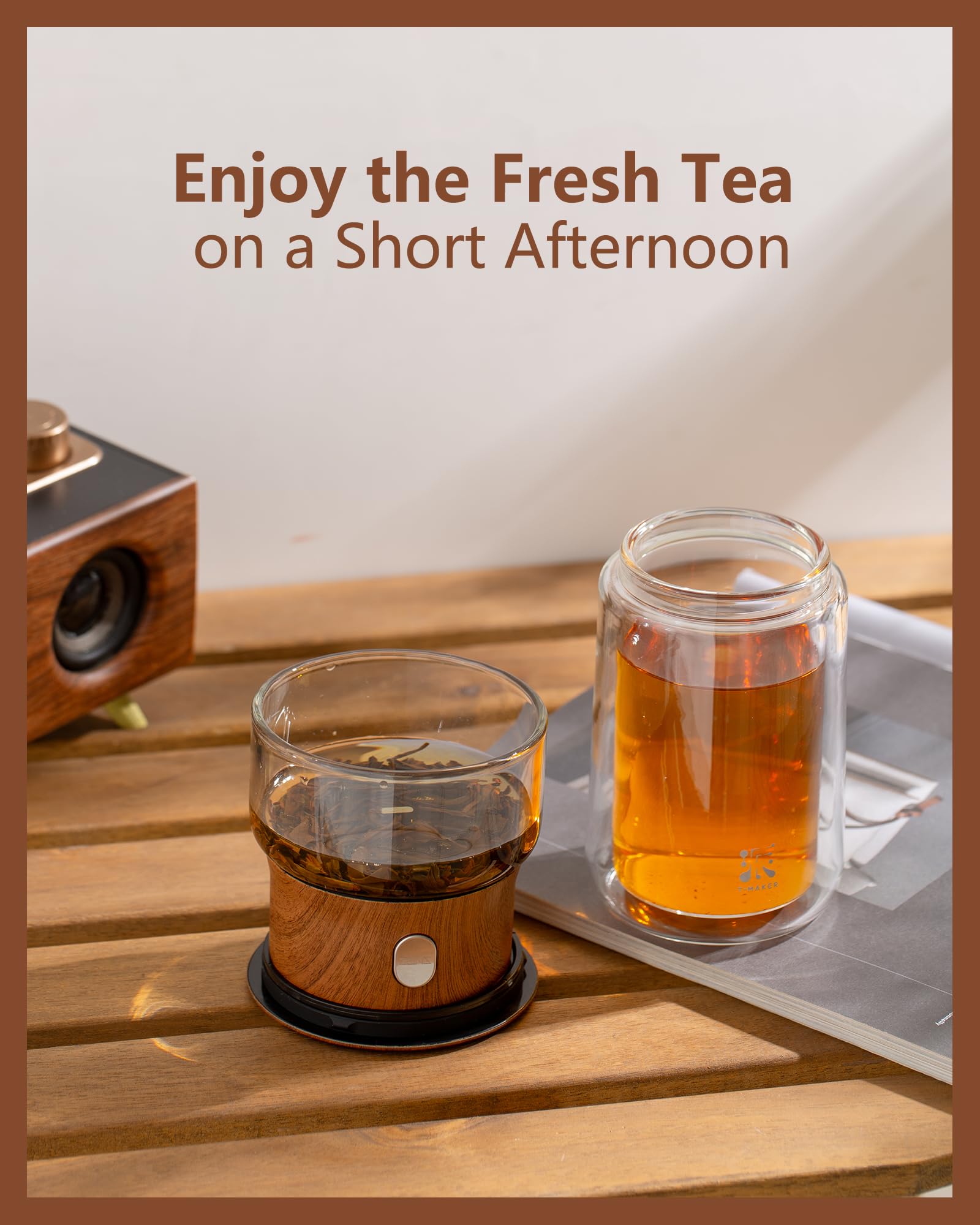 ZENS Built-in infuser for loose-leaf tea for clean, flavorful brews.