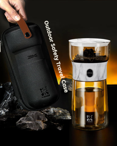 ZENS dishwasher-safe glass teapot for easy cleanup