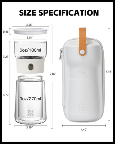 ZENS double-walled insulated tea cup keeps tea hot