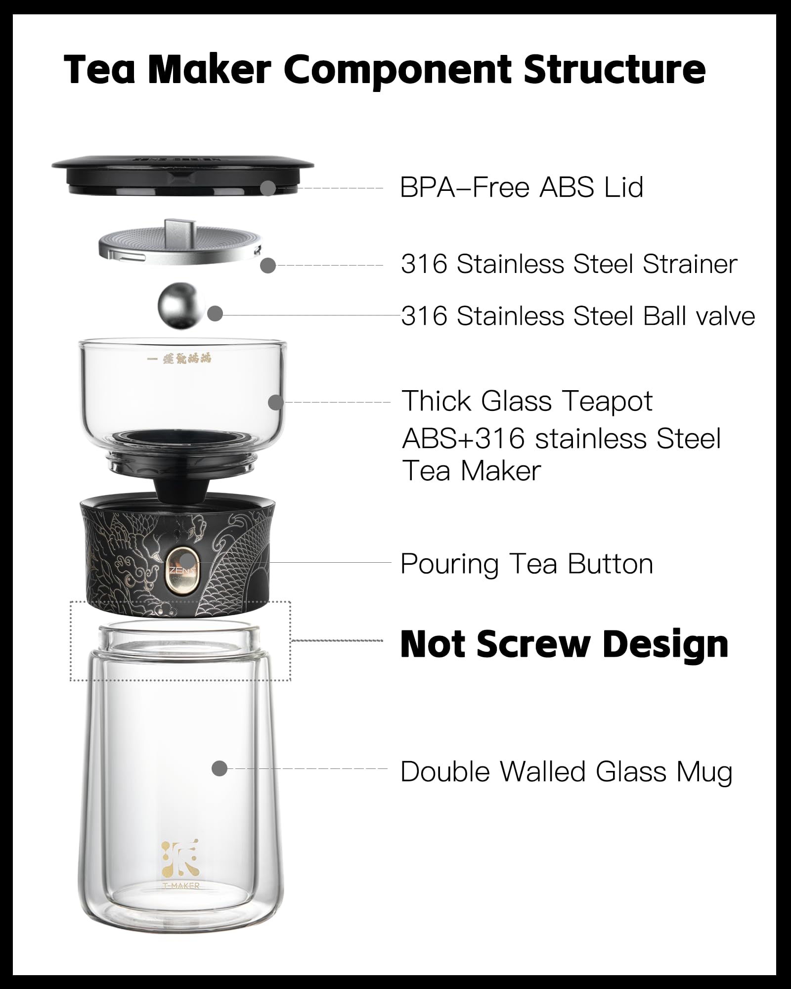 ZENS Double-walled mug design keeps tea hot without burning fingers