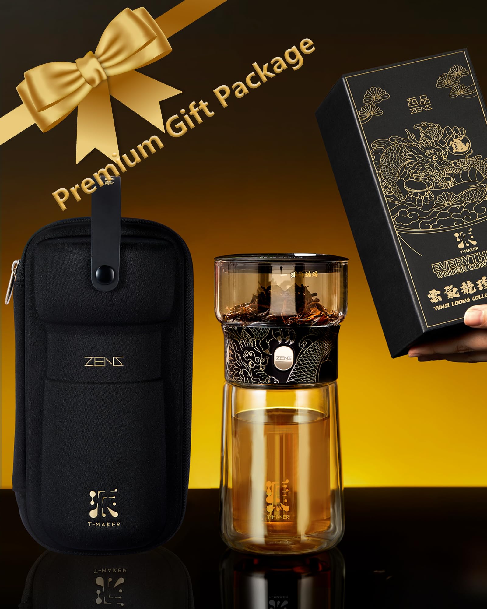 ZENS Dragon pattern adds a decorative touch to tea rituals