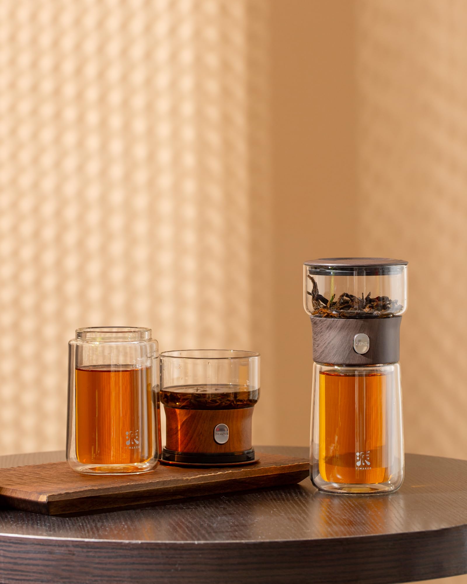 ZENS loose leaf filter—clear cups with minimal sediment.
