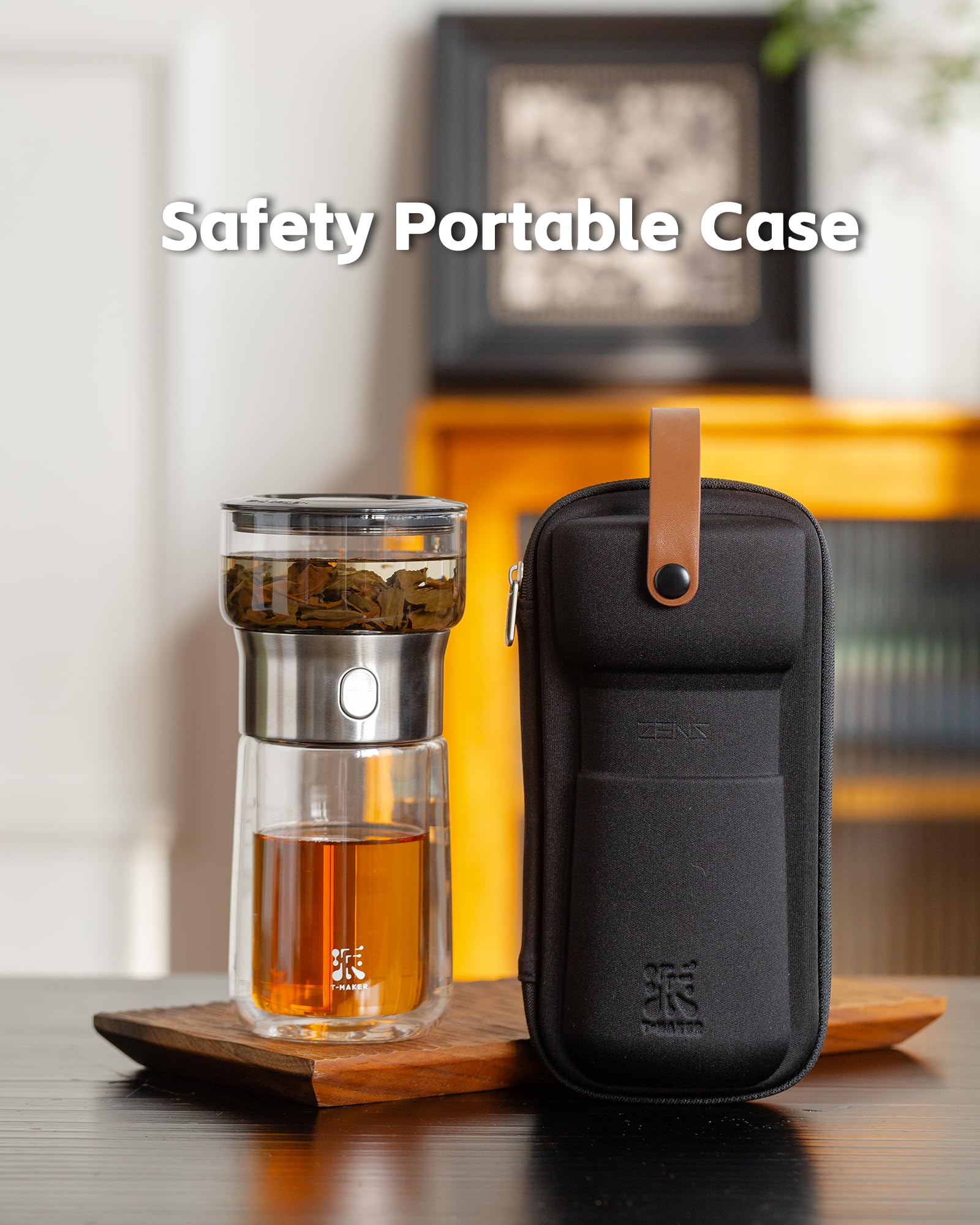 ZENS travel kit case showcases portable tea setup on the go.