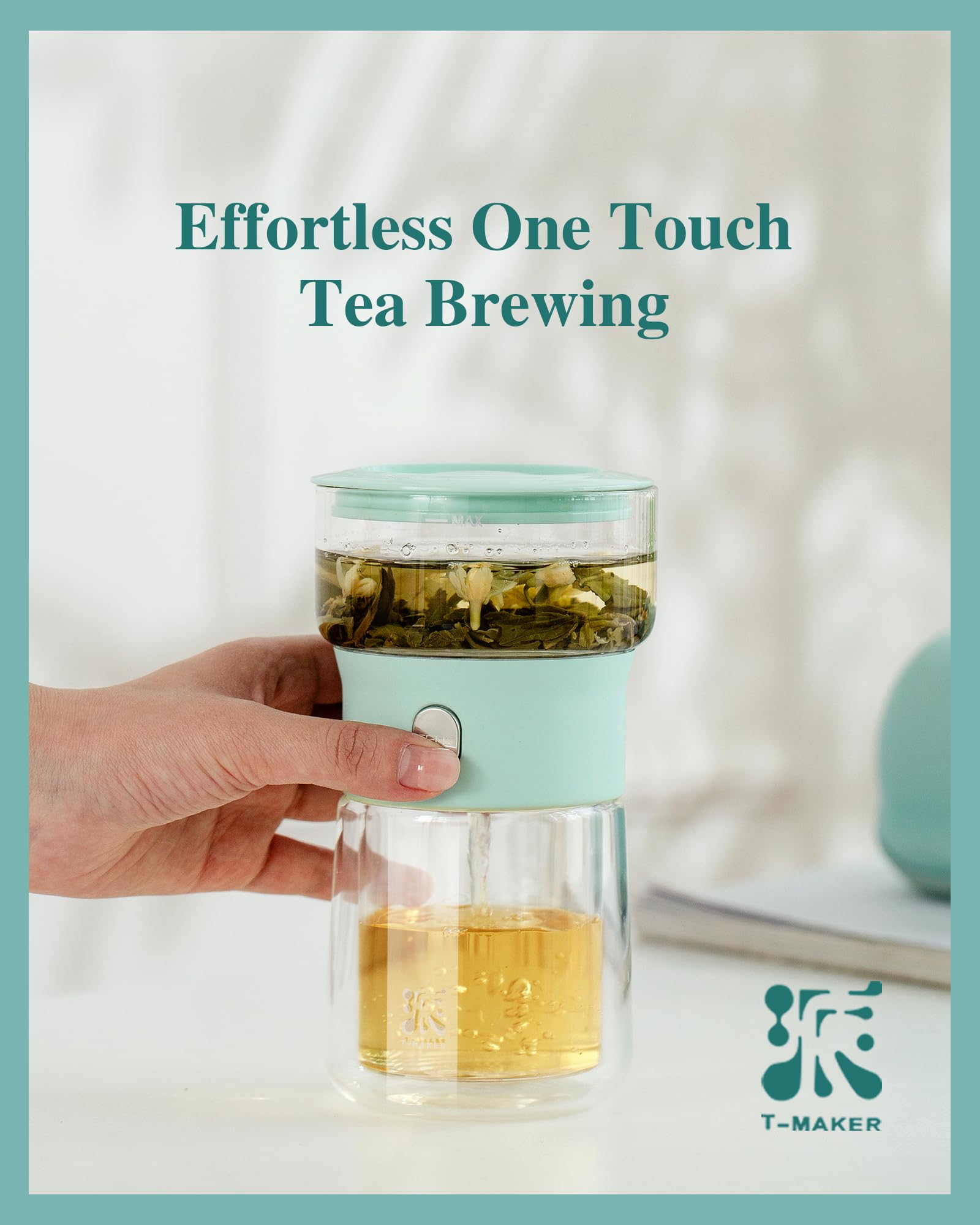 ZENS one-touch brewing action simplifies tea making at home.