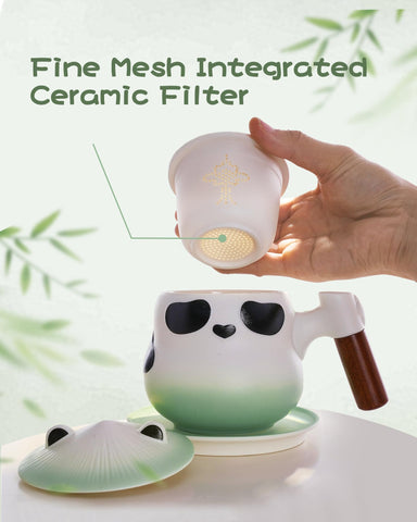 ZENS panda tea cup showcases kawaii design and practical infuser in one