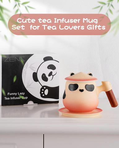 ZENS Panda Tea Mug Glaze Finish lends an elegant look on your table.