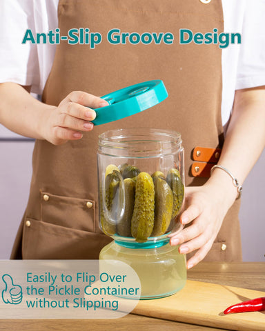 ZENS juice separator bottom keeps pickle liquid separate for crisper sandwiches.