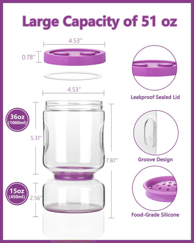Non-slip grip and wide mouth for easy filling and flipping