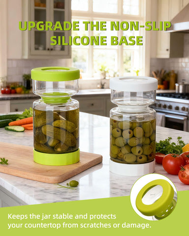 ZENS Pickle Jar with Strainer Flip comes in a convenient 2-pack for extra jars.