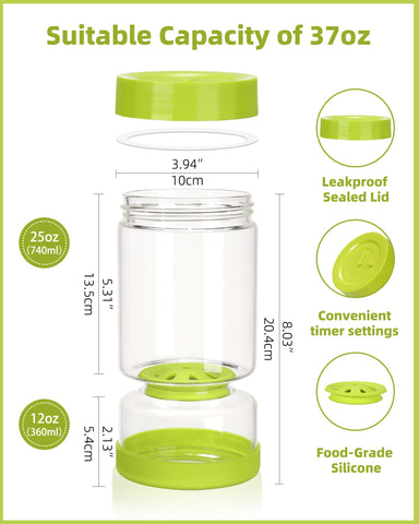 ZENS Pickle Jar with Strainer Flip has a 37 oz capacity for standard jars.