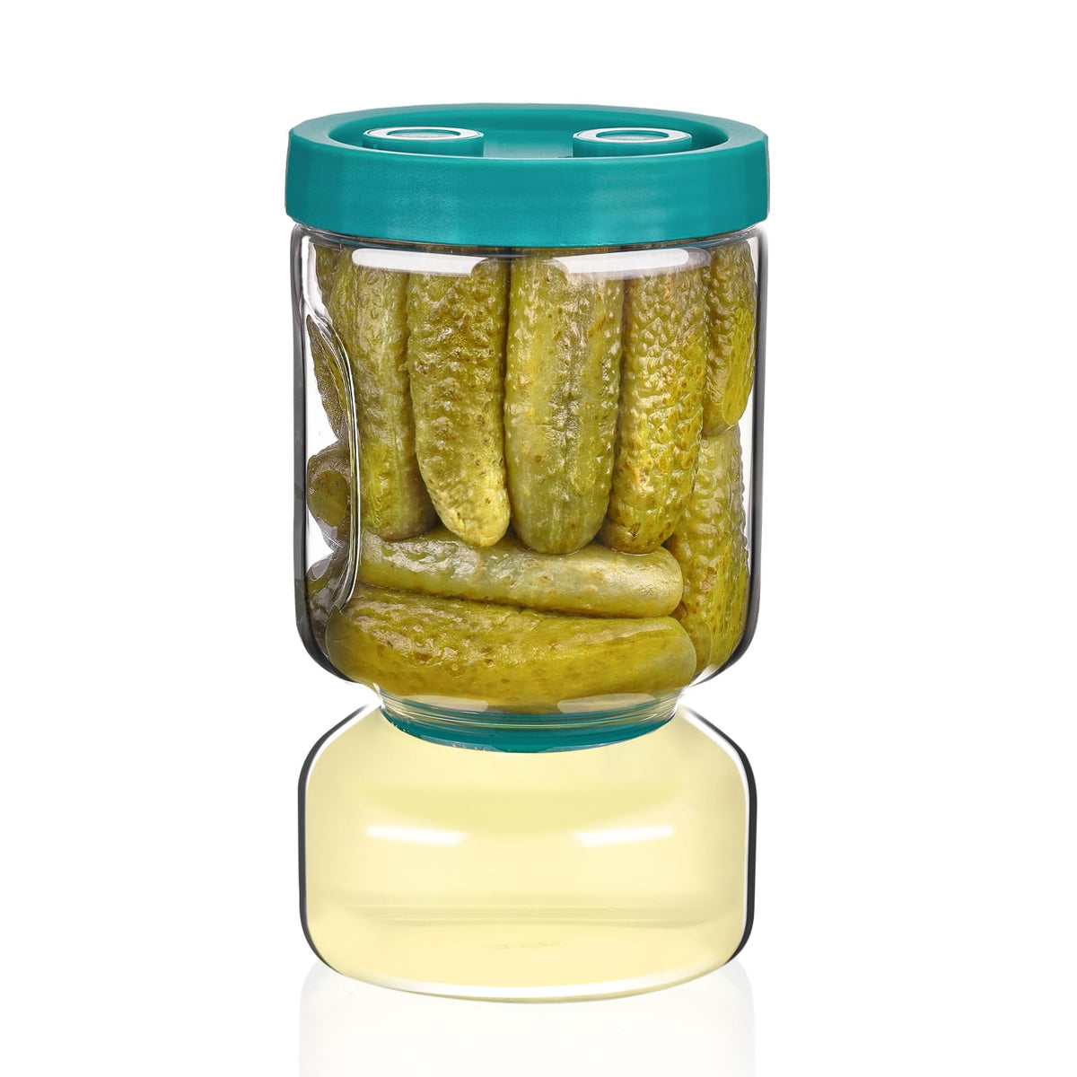 ZENS Pickle Jar with Strainer Flip showing 51oz capacity for easy batch pickling.