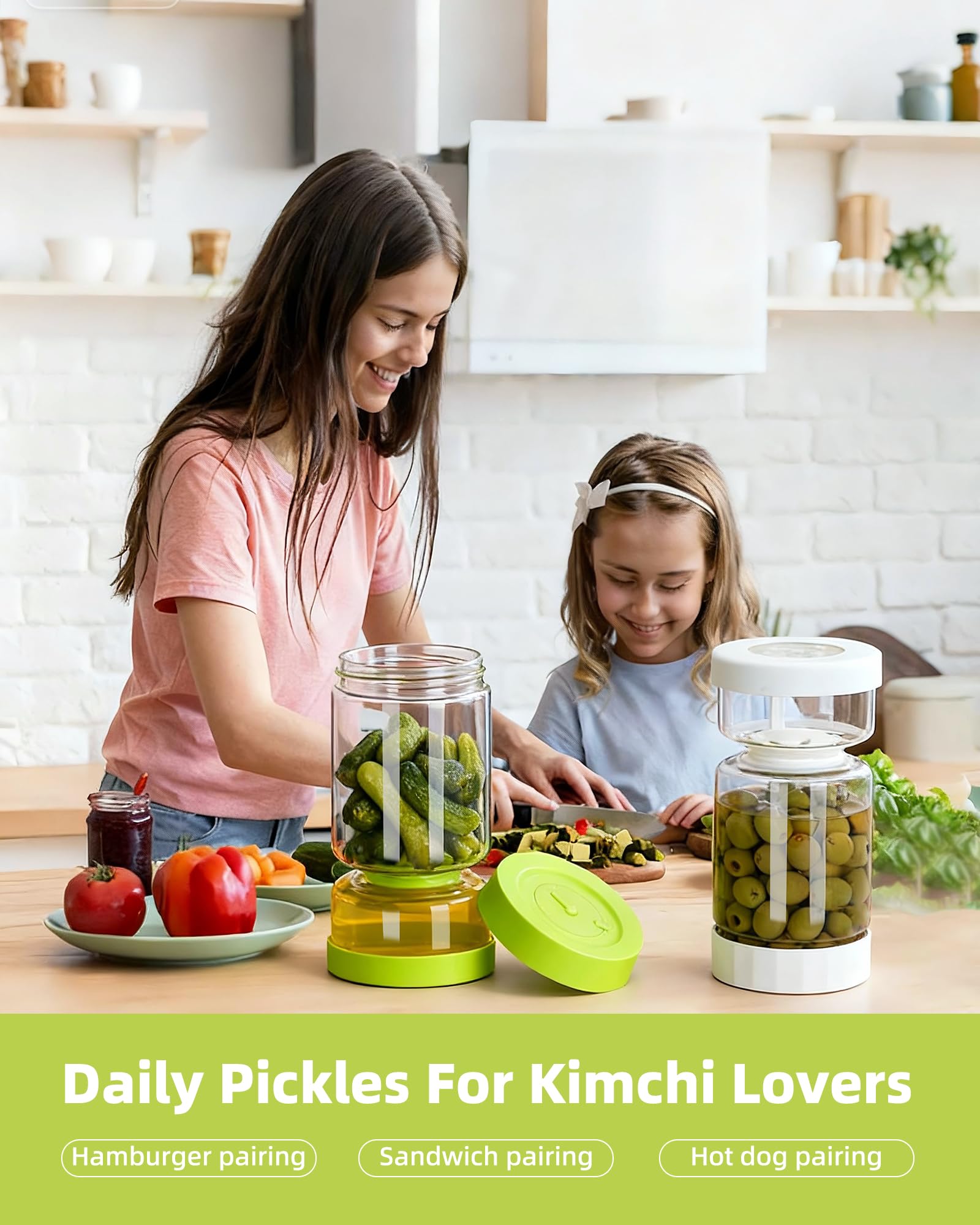 ZENS Pickle Jar with Strainer Flip uses BPA-free lid for safe, clean storage.