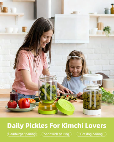 ZENS Pickle Jar with Strainer Flip uses BPA-free lid for safe, clean storage.