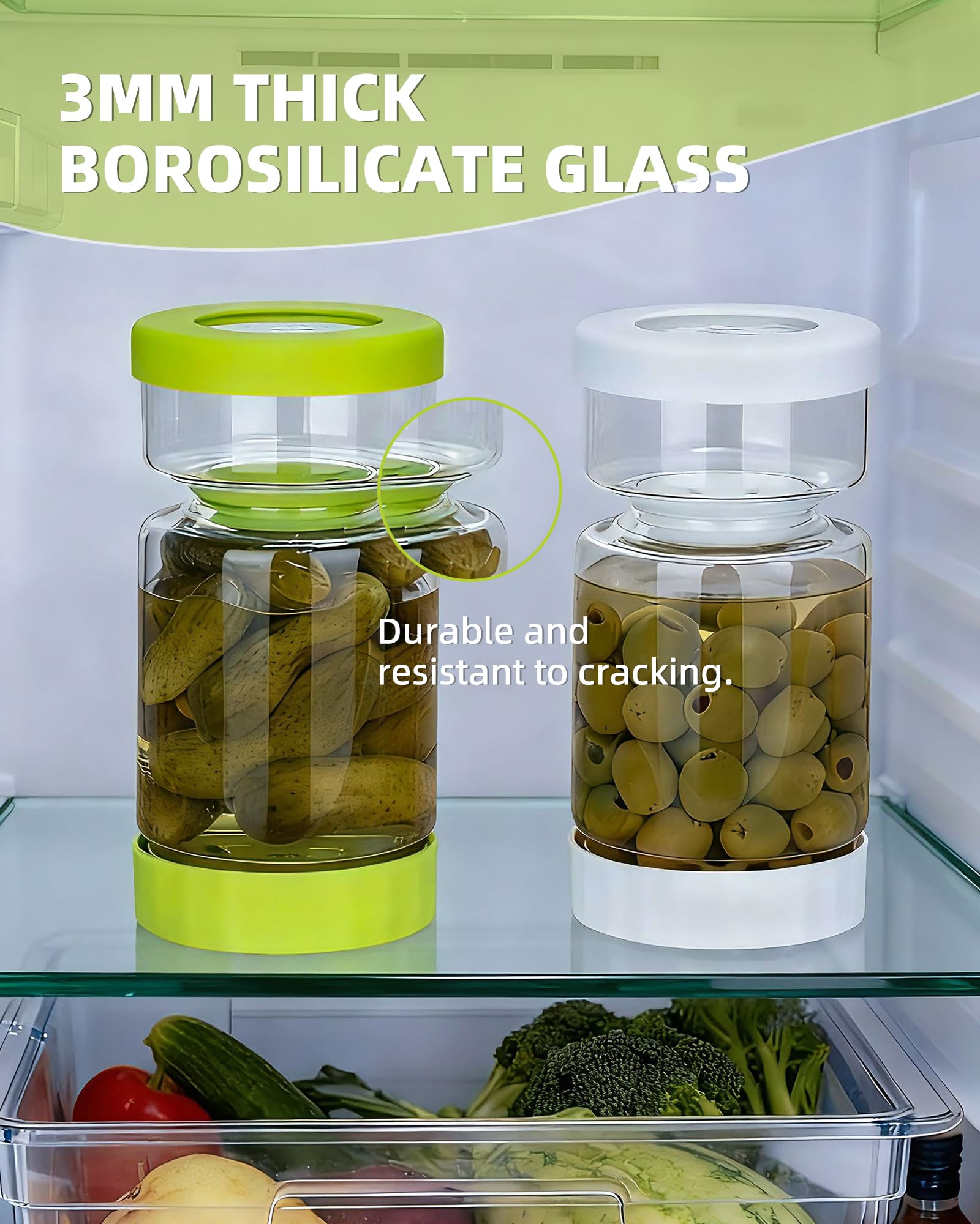 ZENS Pickle Jar with Strainer Flip in gift-ready packaging for pickle lovers.
