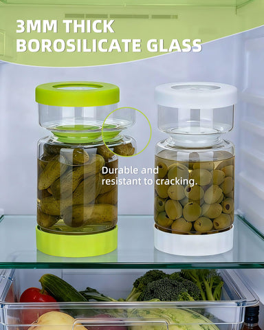 ZENS Pickle Jar with Strainer Flip in gift-ready packaging for pickle lovers.