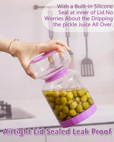 Double-compartment design separates pickle juice from solids in the ZENS jar