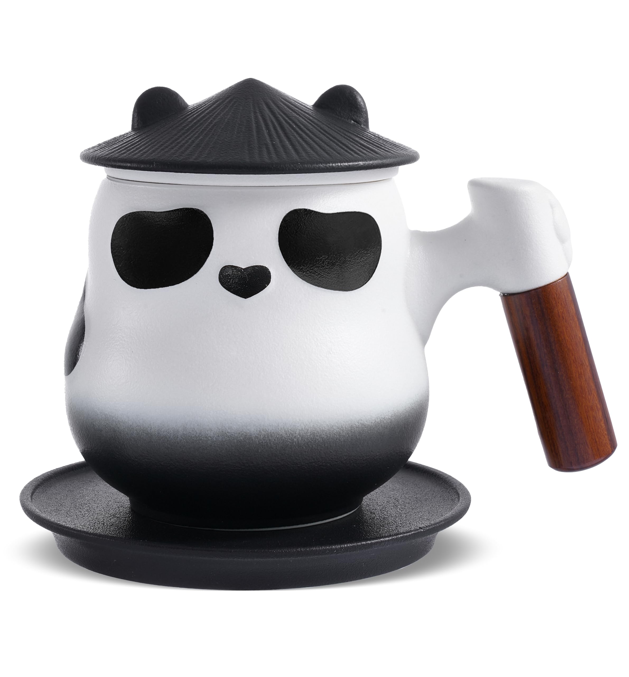 ZENS panda tea cup with infuser and lid 11oz ideal for loose leaf tea
