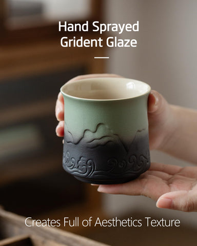 ZENS 8 oz wide-mouth tea cups show tea color clearly