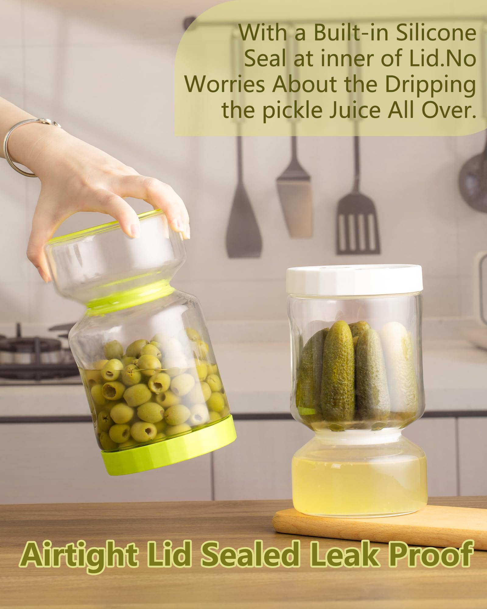 ZENS pickle jar lid showing time recorders for tracking pickling duration