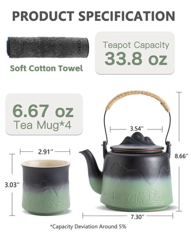 ZENS Vintage ceramic teapot built for daily use.