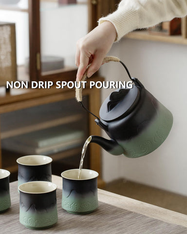 ZENS teapot non-drip spout delivers smooth, clean pours.