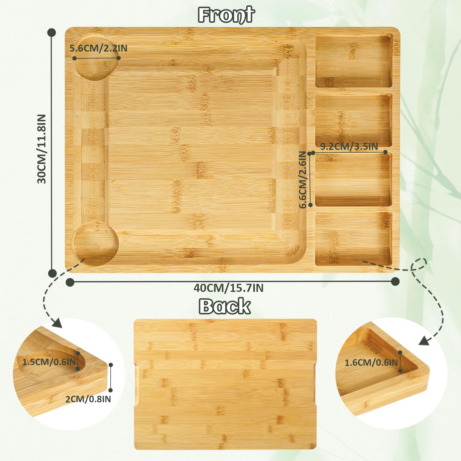 Zenxylo charcuterie board bamboo durability resists cracking and warping