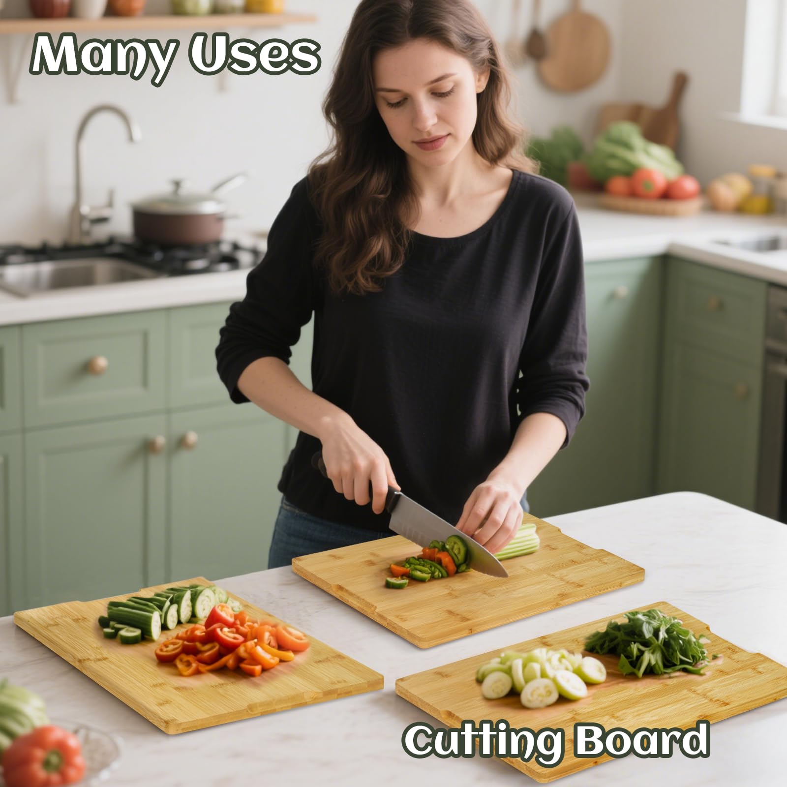 Zenxylo charcuterie board with spoons for portioning and topping variety