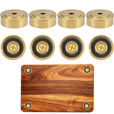 Zepkouel brass cutting board feet set of eight providing sturdy support for two boards