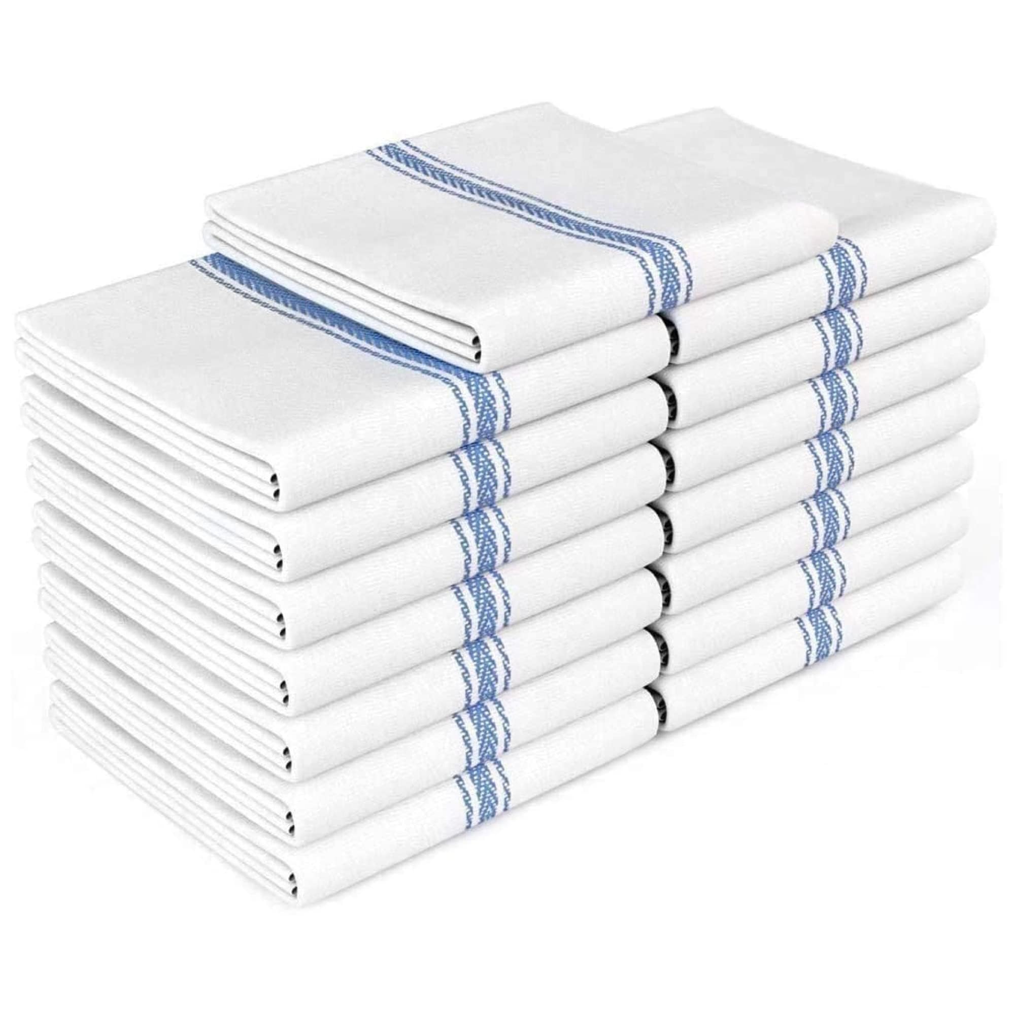 Zeppoli Classic Dish Towels blue folded for quick drying