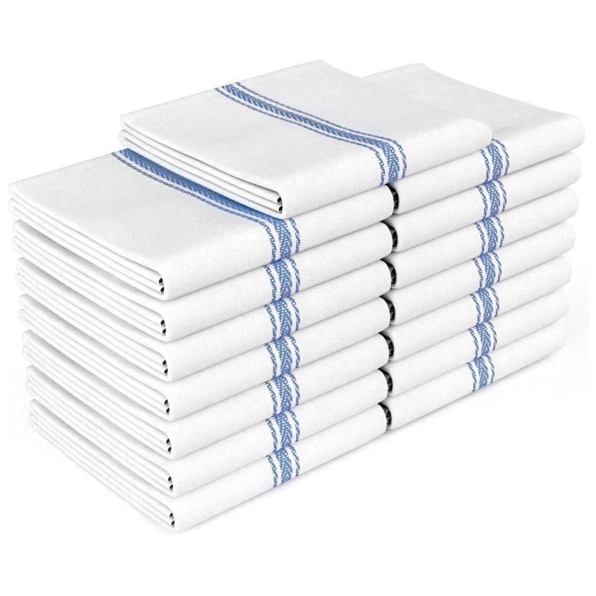 Zeppoli Classic Dish Towels blue folded for quick drying