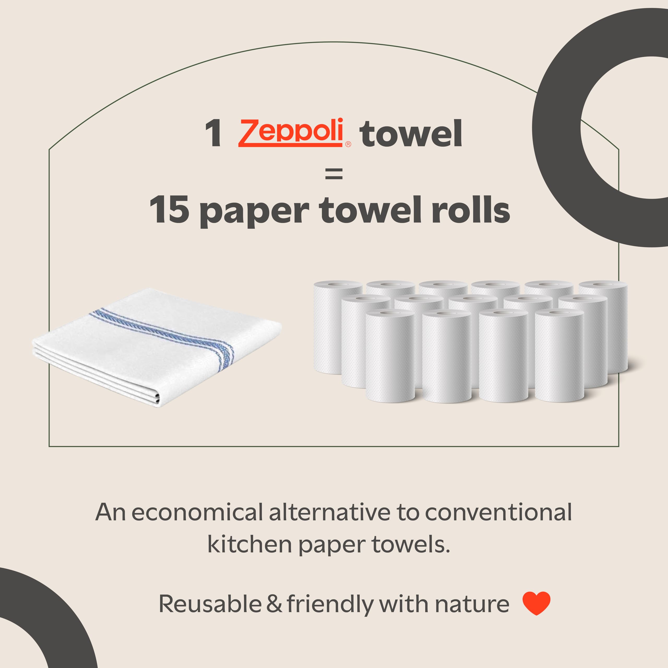 Zeppoli Classic Dish Towels kitchen cleaning essentials for daily tasks