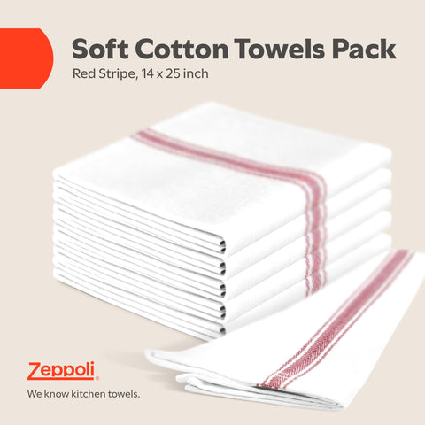 Zeppoli absorbent basket-weave towels soak up spills with minimal streaks.
