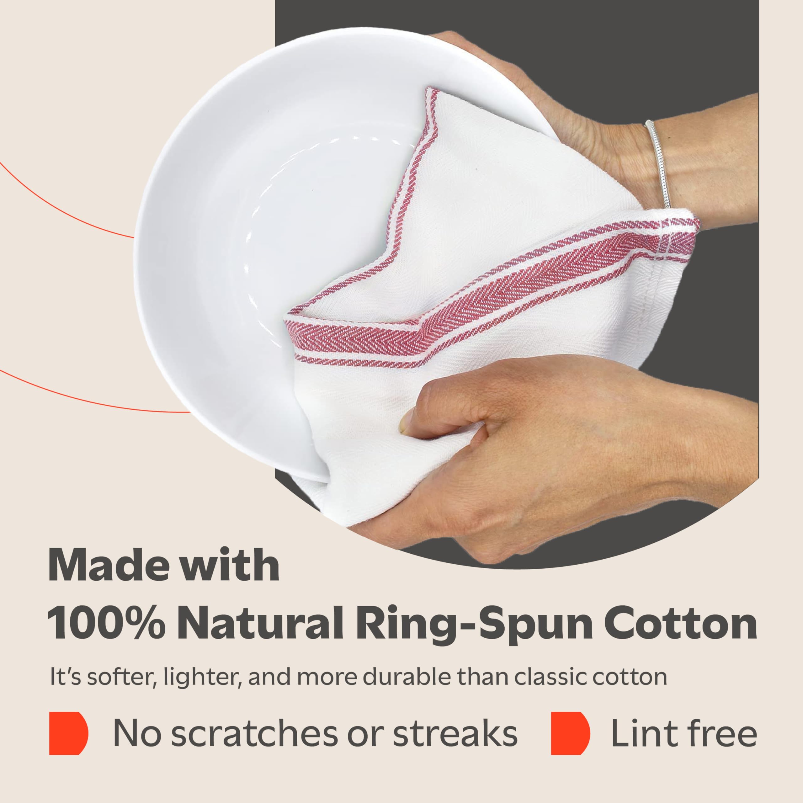 Zeppoli towels for drying dishes and countertops, keeping surfaces spotless.