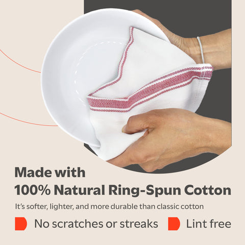 Zeppoli towels for drying dishes and countertops, keeping surfaces spotless.
