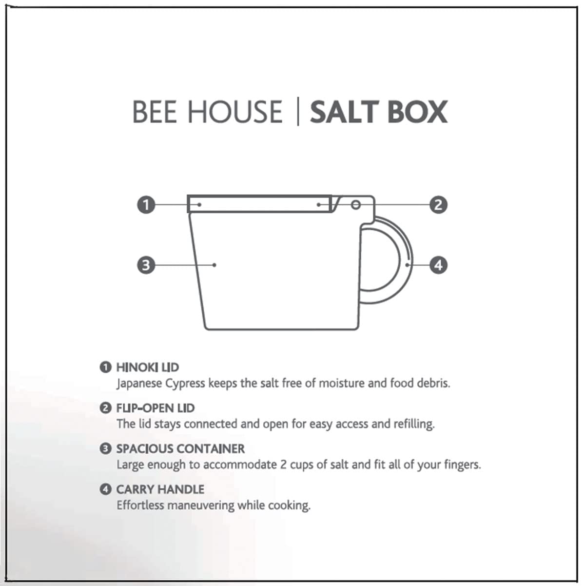 Zero Japan Bee House on a kitchen counter showcasing minimalist design.