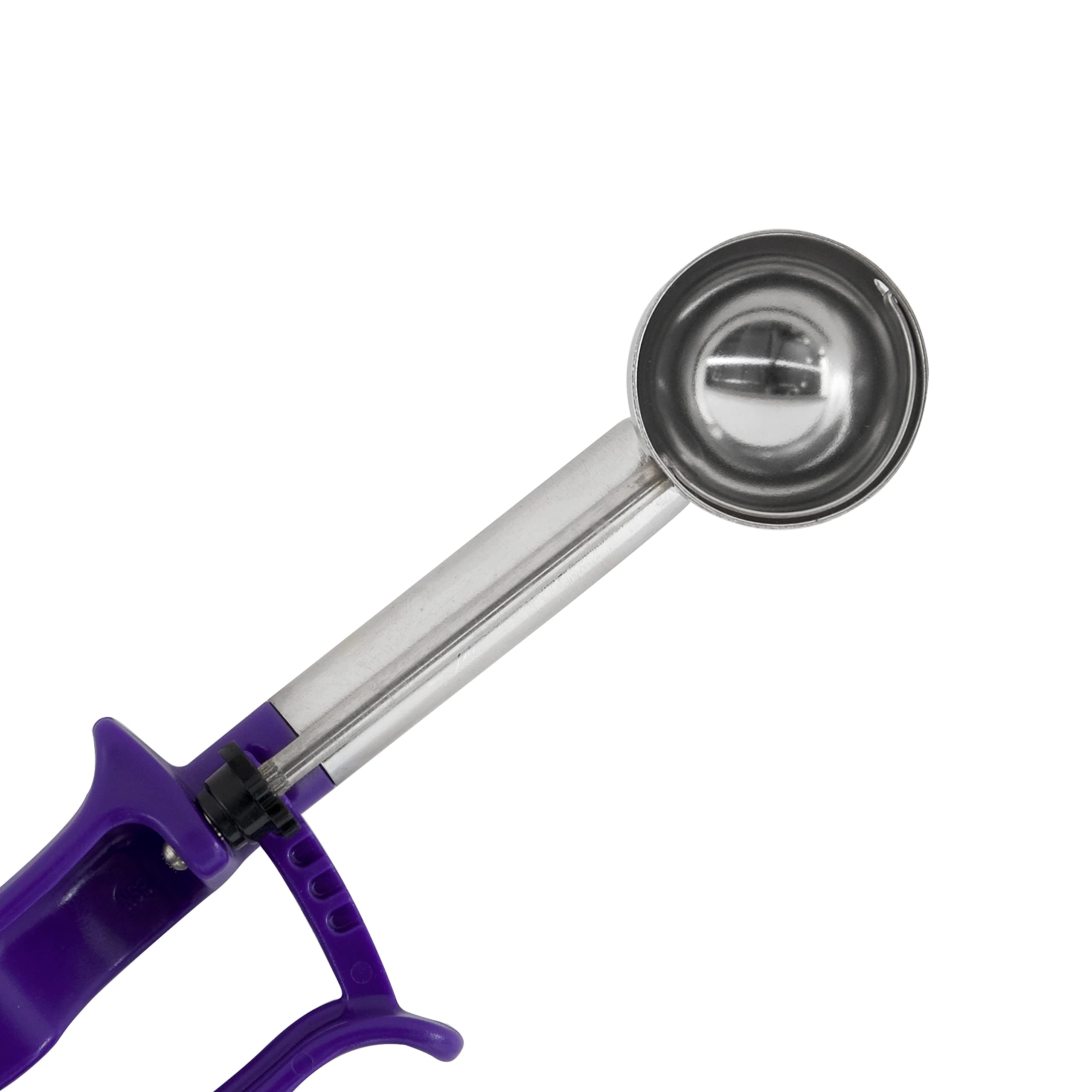 Zeroll 2040-EX orchid color-coded handle aids quick portion identification.