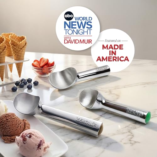 Zeroll unique heat-conductive liquid in the handle enables effortless scooping.