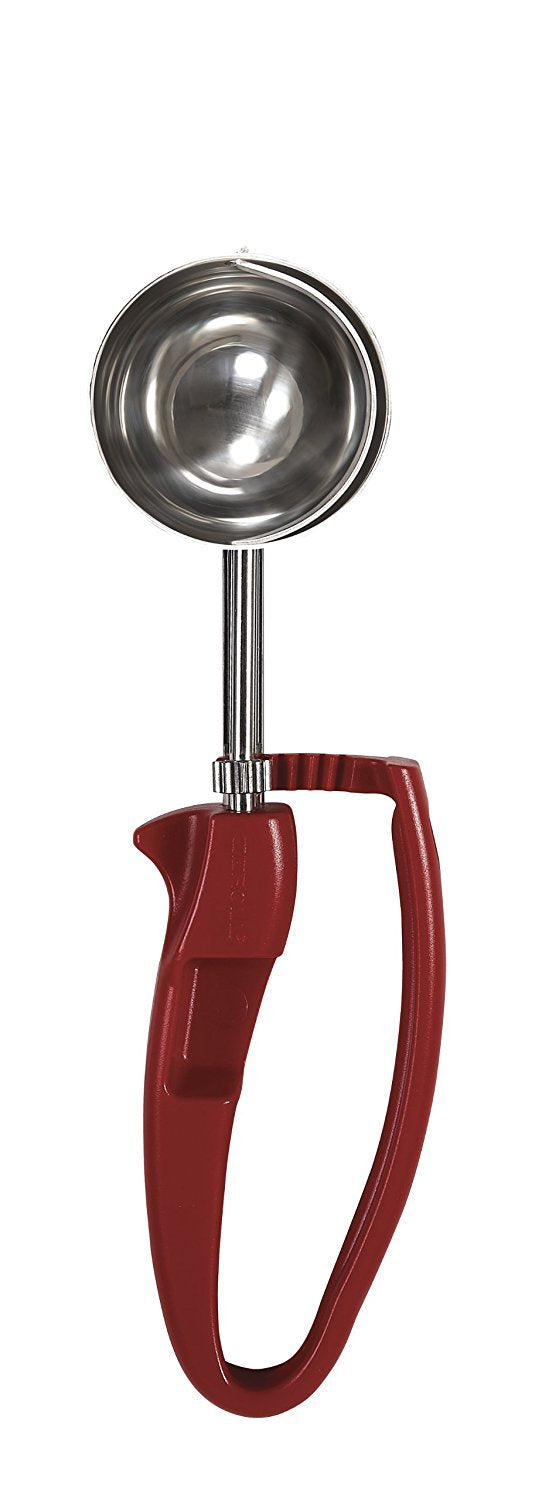 Zeroll EZ disher 2-inch red for right or left hand use; NSF approved and dishwasher safe