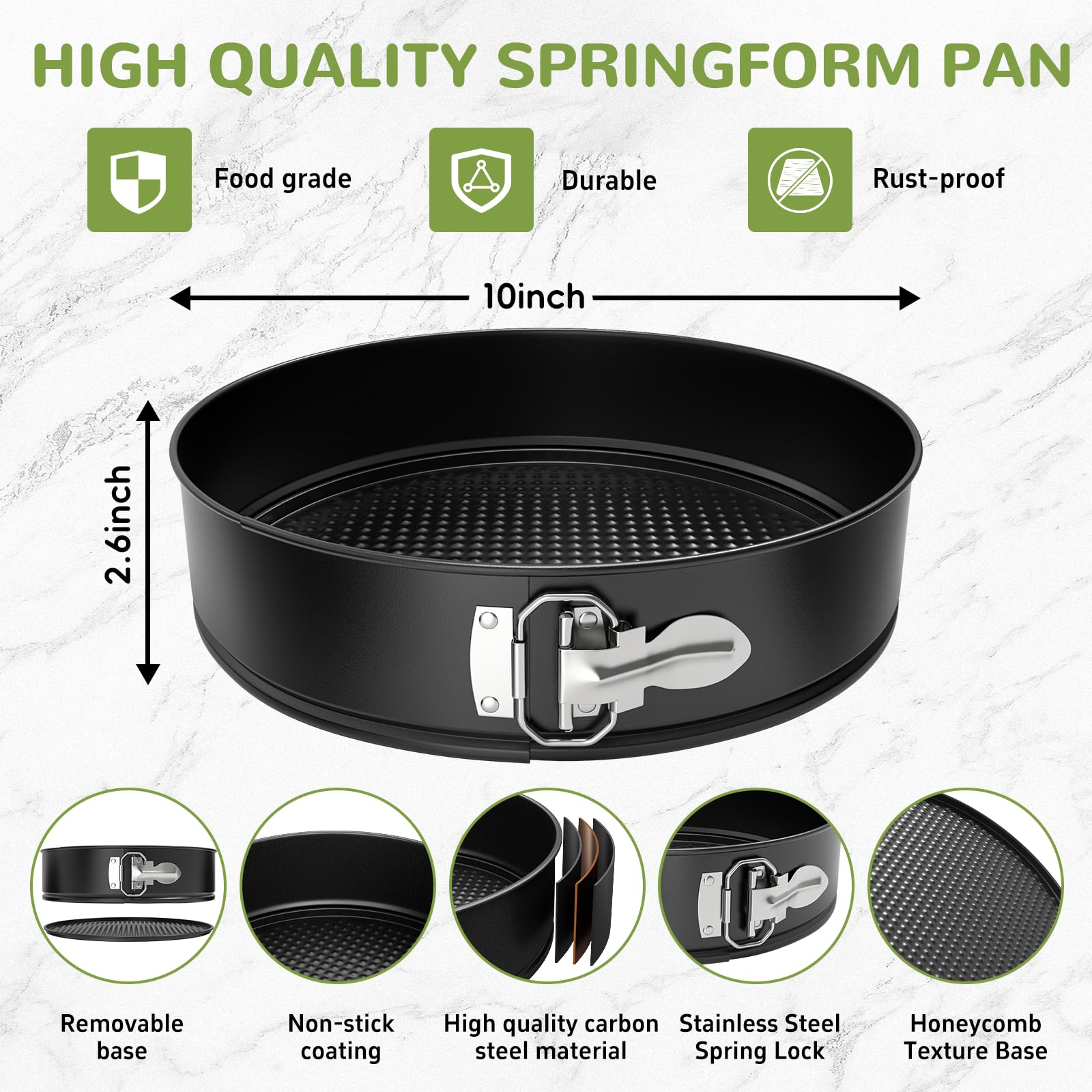 ZeroPone pan featuring a durable non-stick coating for clean cake release.