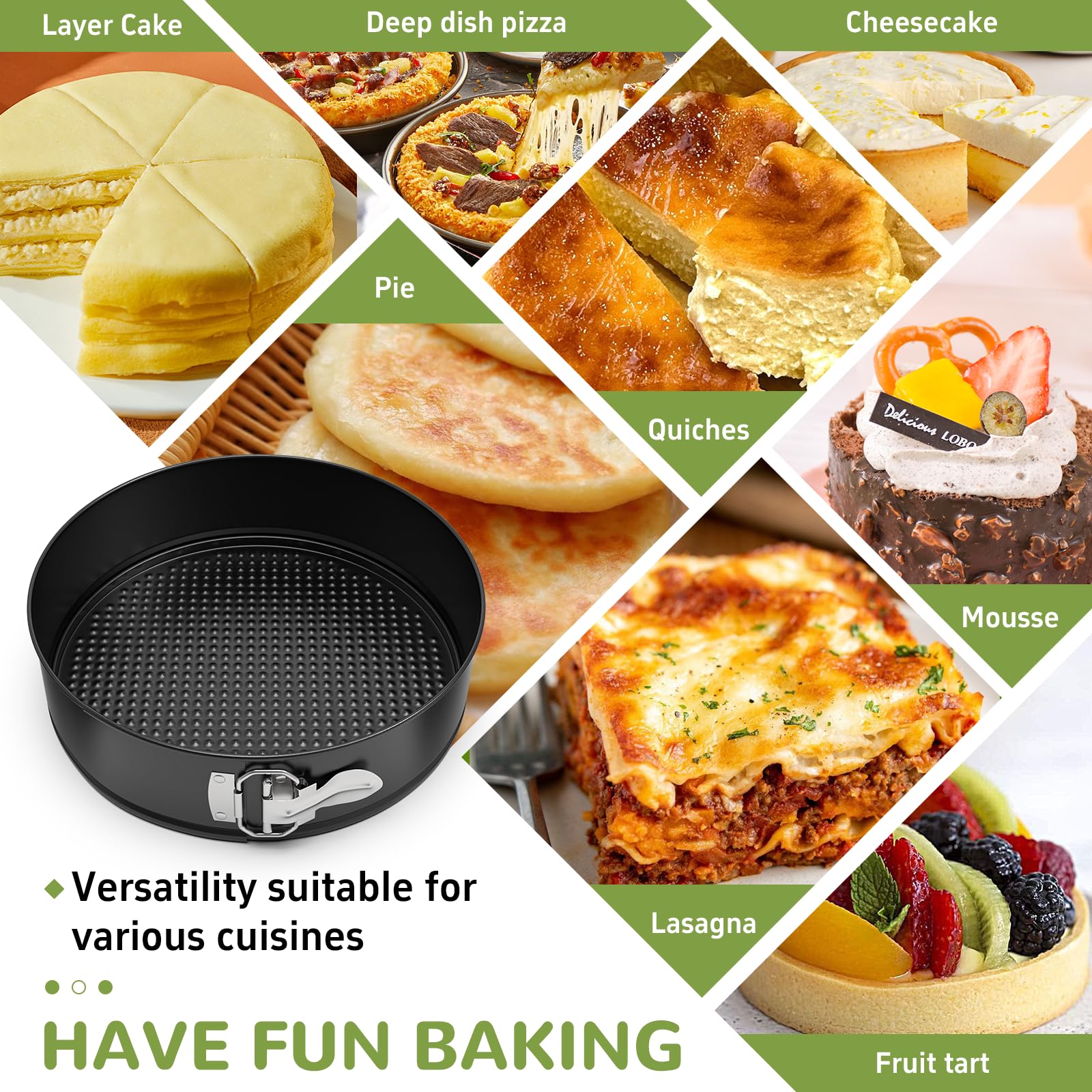 Oven safe up to 450°F for flexible baking tasks.