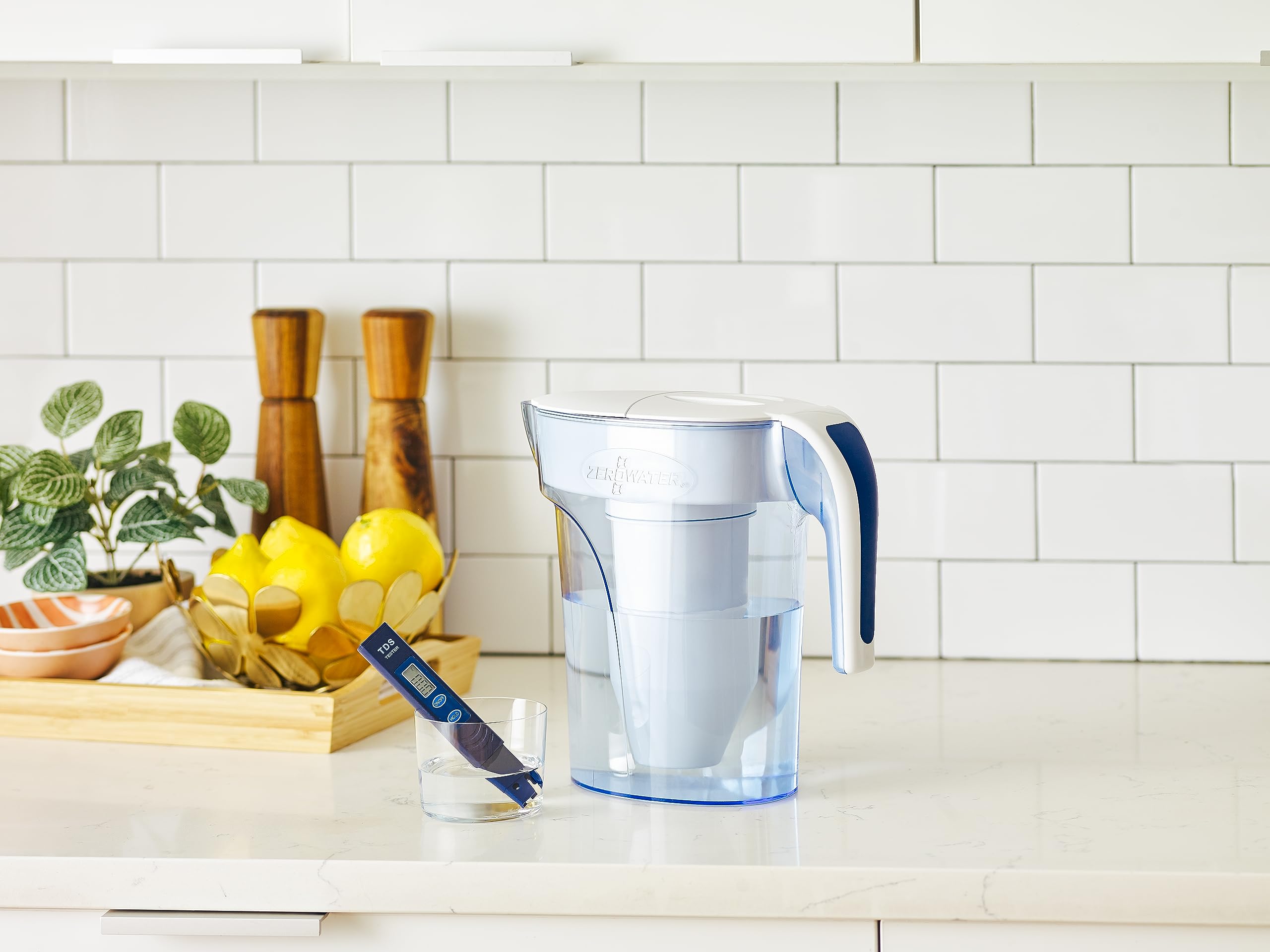 ZeroWater TDS readout on reservoir for quick quality checks.