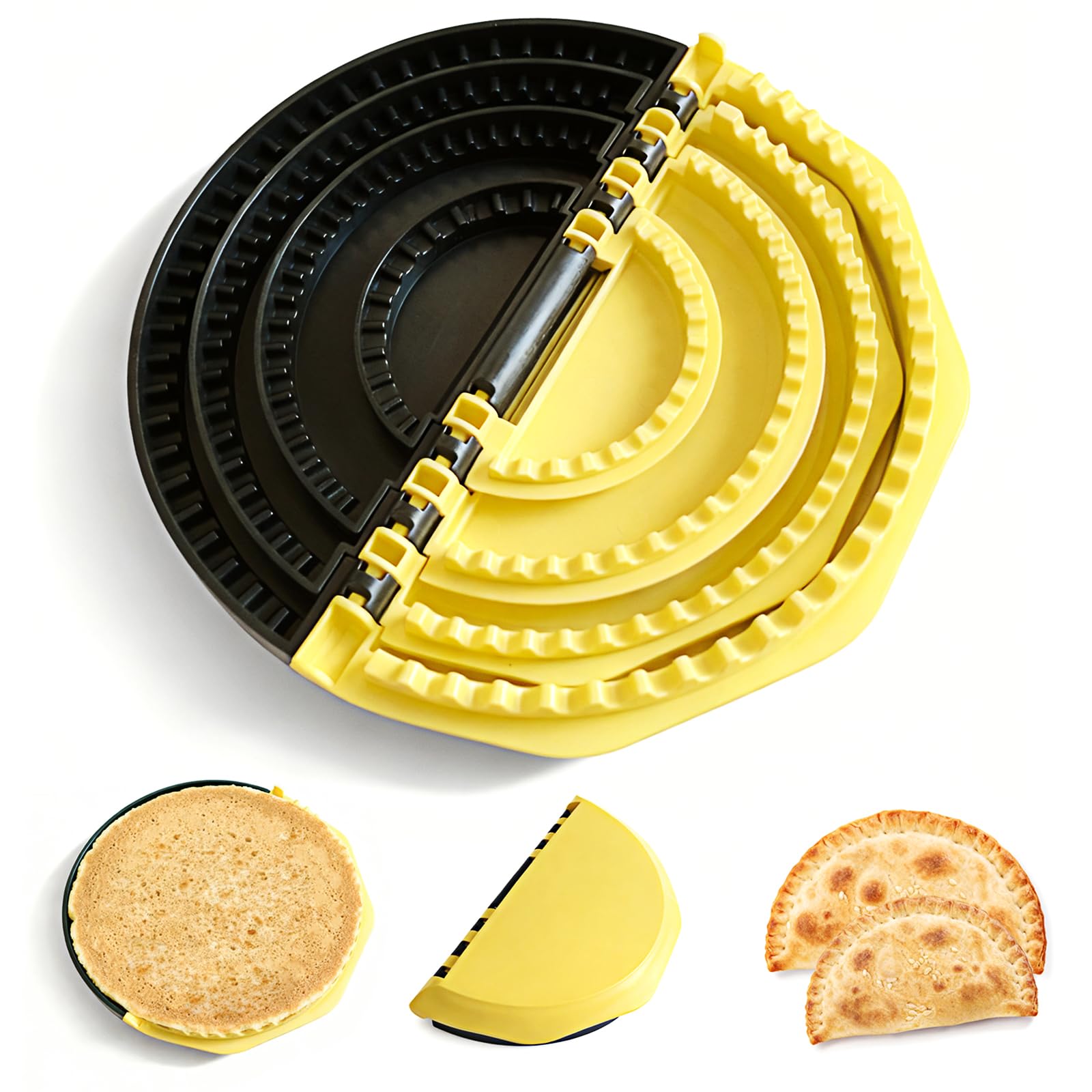 ZestKiidek 4-in-1 tortilla sealer press in four sizes for tailored wraps