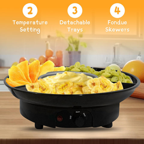 ZEVELOO four dipping forks included for sharing chocolate and cheese fun