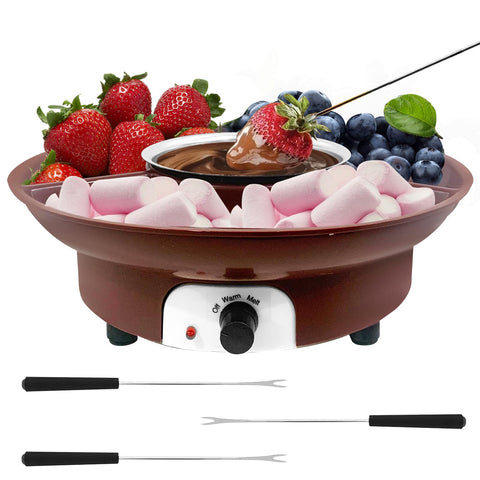 ZEVELOO fondue melting base with a 9-ounce bowl for quick dessert dipping