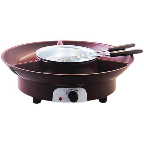 ZEVELOO fondue warm-keep feature maintains sauce at serving temperature