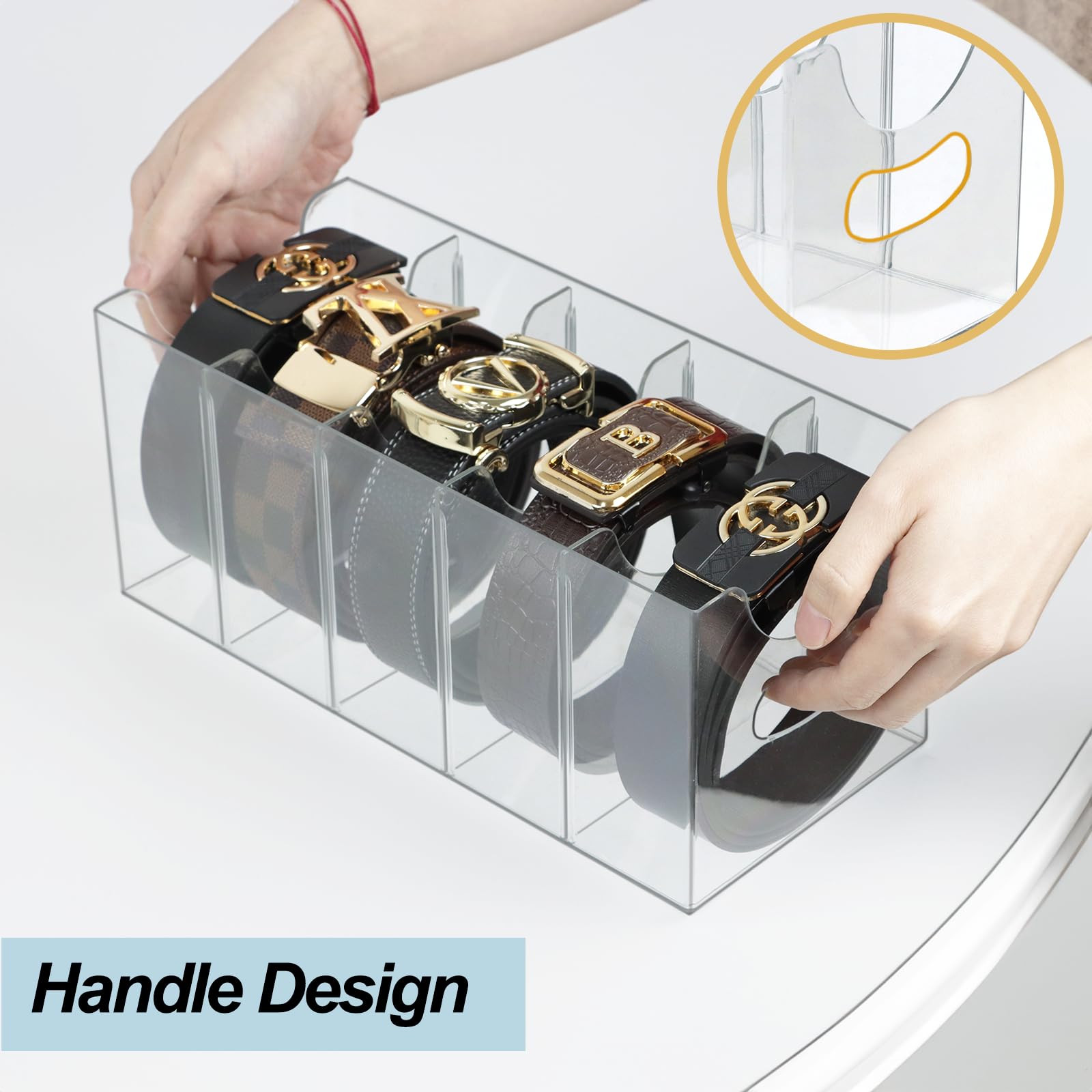ZEXALOR clear display case for belts offers quick access and organized storage.