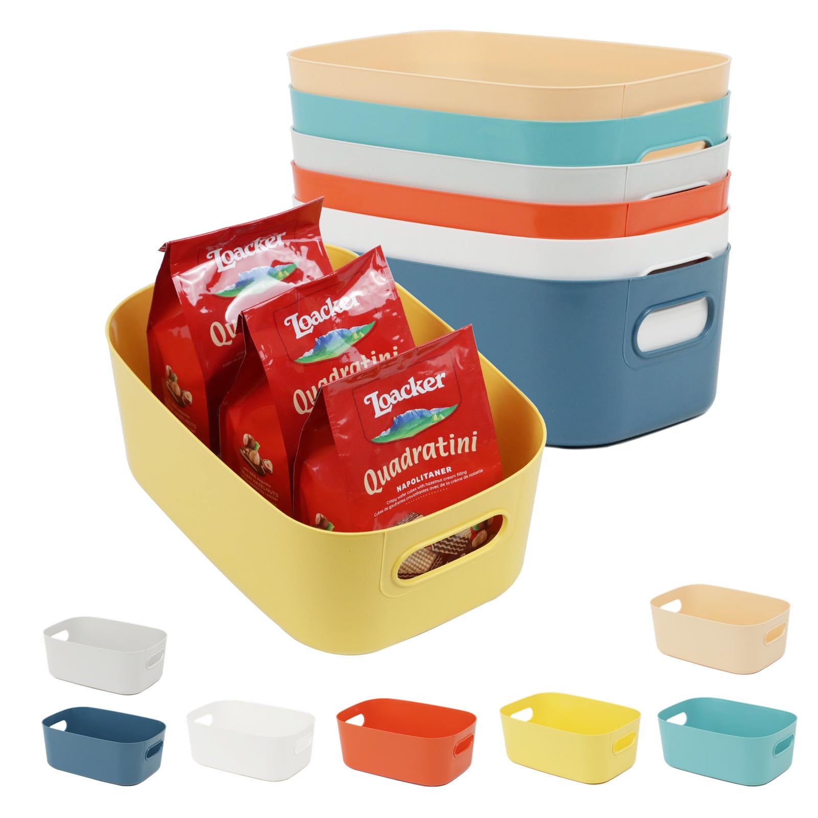 ZEXALOR drawer organizer bins for neat, multi-pack storage in drawers or cabinets