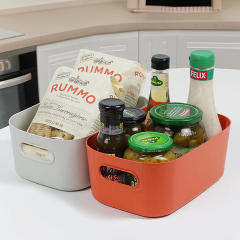 ZEXALOR kitchen pantry bin organizes snacks and essentials for easy access